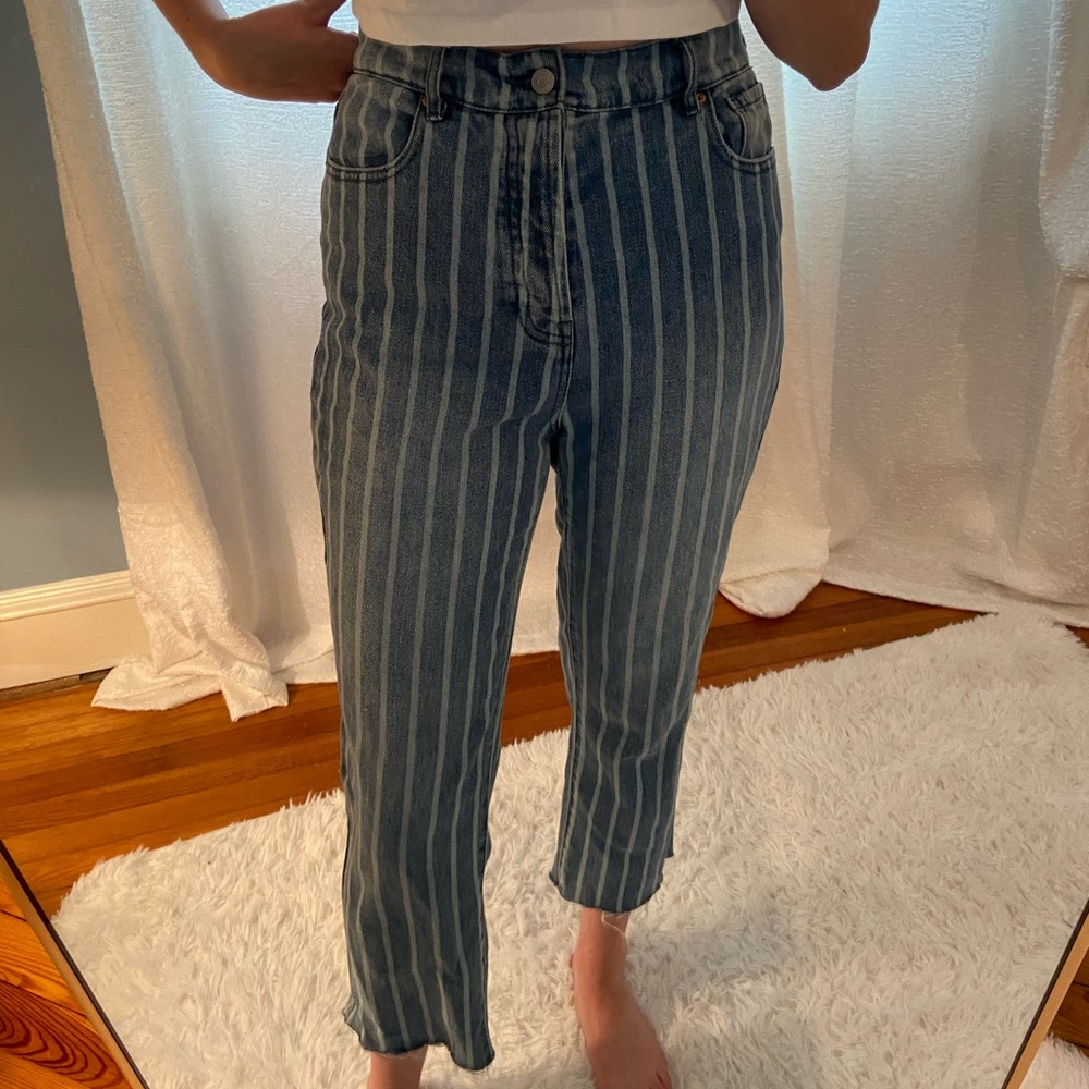 PacSun sailor stripe highwaisted straight leg jean